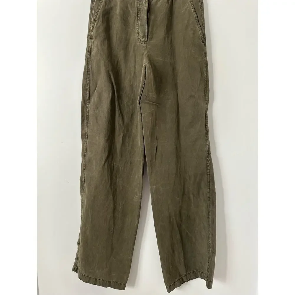 Zara Khaki Lyocell Trouser Pant size XS